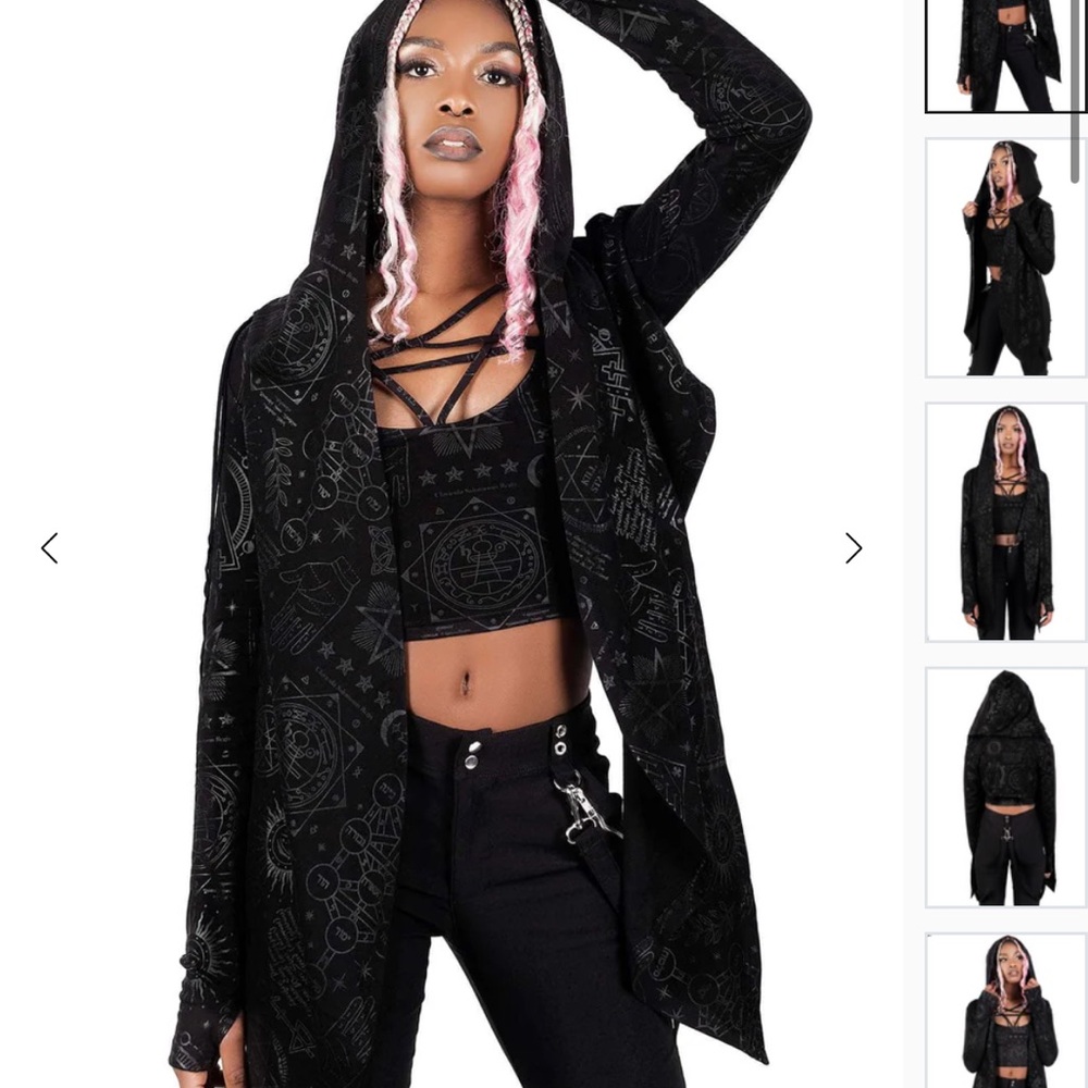 KILLSTAR UNHOLY SABBATH CROP HOODIE XL